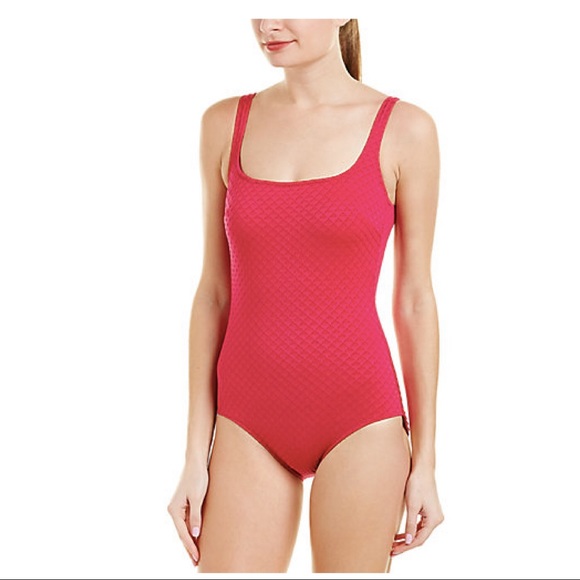 gottex square neck one piece swimsuit